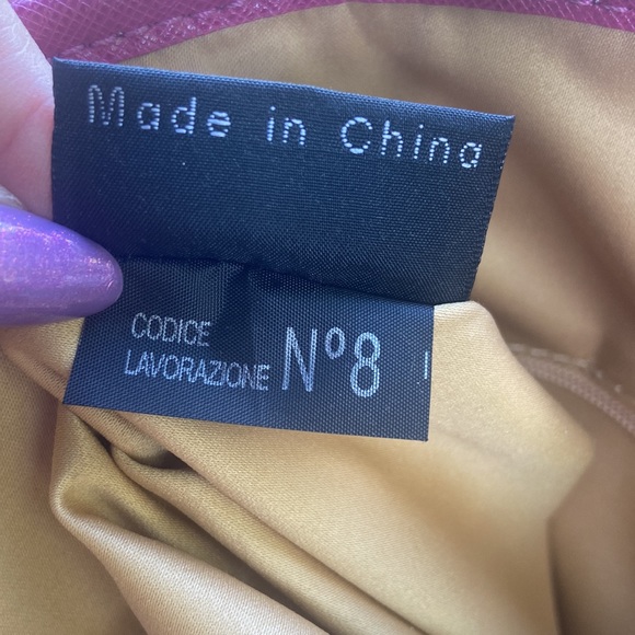 Coccinelle Codice Lavorazione No 8 Saffiano Leather Purse Pink Tote - Picture 13 of 16